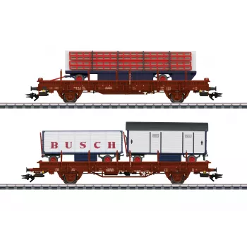Märklin 45042 H0 Set de 2 vagones de mercancías Circo Busch de la DR