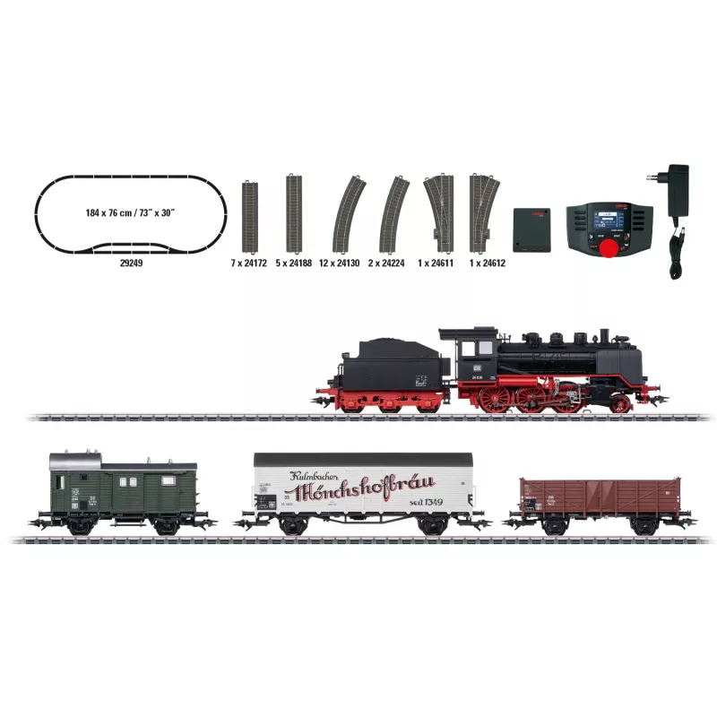Märklin 29249 H0 set de iniciación digital Tren de mercancías local con BR 24 de la DB