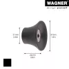 Wagner design yourself TULIP Perchero de pared GH 0301, 1 gancho, Negro 17030121
