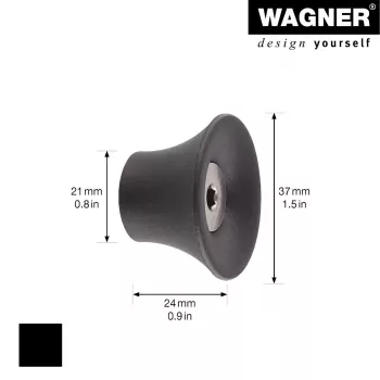 Wagner design yourself TULIP Perchero de pared GH 0301, 1 gancho, Negro 17030121