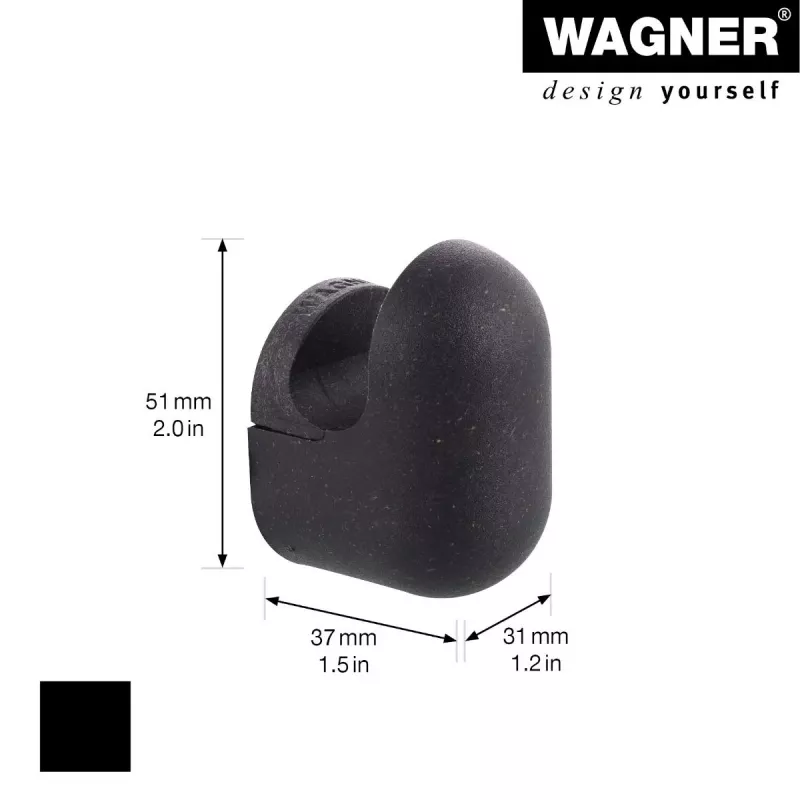 Wagner design yourself PILL Perchero de pared Negro 1 ud. (WH 0401) 17040121
