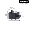 Wagner design yourself Perchero de pared WH 2099 con 1 gancho, Negro, 2 uds. 15209902