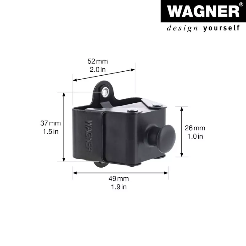 Wagner design yourself Perchero de pared WH 2099 con 1 gancho, Negro, 2 uds. 15209902