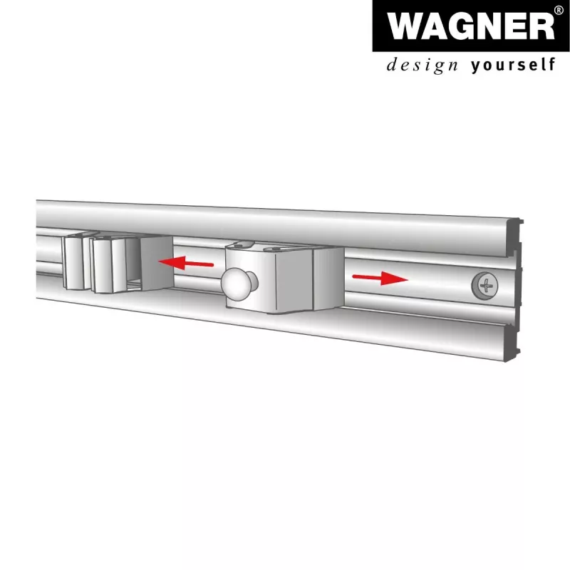 Wagner design yourself Perchero de pared WH 2099 con 1 gancho, Negro, 2 uds. 15209902