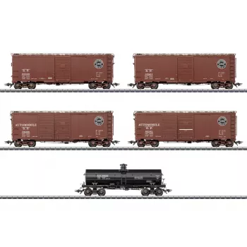 Märklin 045667 H0 AC Southern Pacific Set de 5 vagones de mercancías US