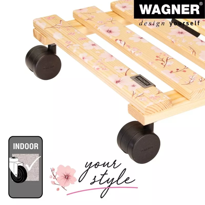 WAGNER design yourself Soporte para plantas GH0646 Motivo de madera cuadrado 29 x 8 cm 20064601
