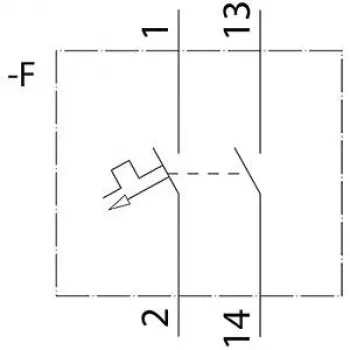 Siemens 5SY1702-2 Interruptor automático magnetotérmico 1 polo 2A curva C con contacto auxiliar