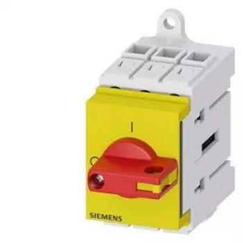 Siemens 3LD30300TK13 Interruptor principal / seccionador de carga, 3 polos, 16 A, 7,5 kW, Rojo/Amarillo