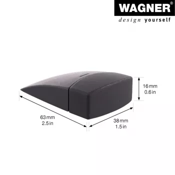 Wagner design yourself EH 5150 Tope de puerta de suelo, fundición de zinc y plástico, Níquel mate, 45 mm de altura 15515011