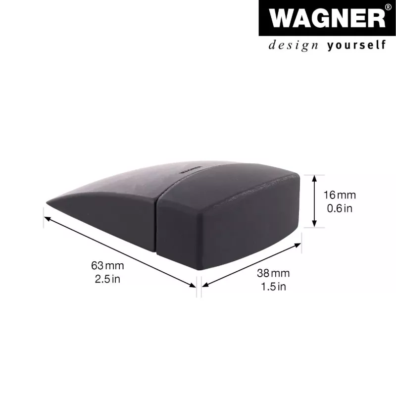 Wagner design yourself EH 5150 Tope de puerta de suelo, fundición de zinc y plástico, Níquel mate, 45 mm de altura 15515011