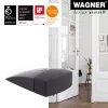 Wagner design yourself EH 5150 Tope de puerta de suelo, fundición de zinc y plástico, Níquel mate, 45 mm de altura 15515011