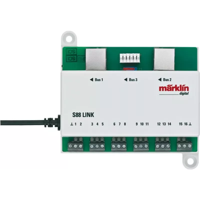 Märklin Link s 88 decodificador digital según DCC, verde/blanco 60883
