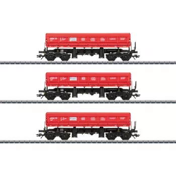 Märklin 48458 H0 Set de 3 vagones basculantes laterales Fas de DB Schenker Rail Polska S.A.