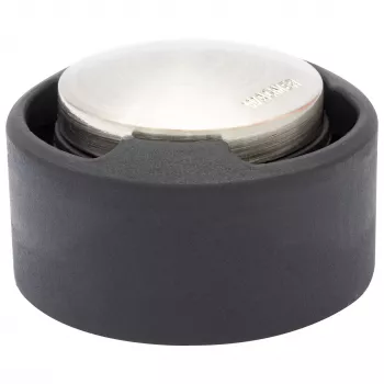 Wagner design yourself EH 5171 Tope de puerta, fundición de zinc con tope de goma, Ø 5 cm, Níquel mate/Negro 15517111