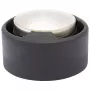 Wagner design yourself EH 5171 Tope de puerta, fundición de zinc con tope de goma, Ø 5 cm, Níquel mate/Negro 15517111