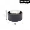 Wagner design yourself EH 5171 Tope de puerta, fundición de zinc con tope de goma, Ø 5 cm, Níquel mate/Negro 15517111