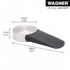 Wagner Design Yourself EH 5116 Tope de puerta, fundición de zinc con tope de goma, Ø 50 mm, Níquel mate 15511611