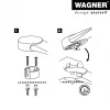 Wagner Design Yourself EH 5116 Tope de puerta, fundición de zinc con tope de goma, Ø 50 mm, Níquel mate 15511611