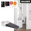 Wagner Design Yourself EH 5116 Tope de puerta, fundición de zinc con tope de goma, Ø 50 mm, Níquel mate 15511611