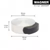 Wagner Design Yourself EH 5111 Tope de puerta de suelo, fundición de zinc con anillo de goma, Níquel satinado, 50 mm de diámetro (15511111)