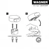 Wagner Design Yourself EH 5111 Tope de puerta de suelo, fundición de zinc con anillo de goma, Níquel satinado, 50 mm de diámetro (15511111)