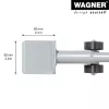 Wagner design yourself MM 4121 Elevador de muebles, plateado, 38 cm (20412101)