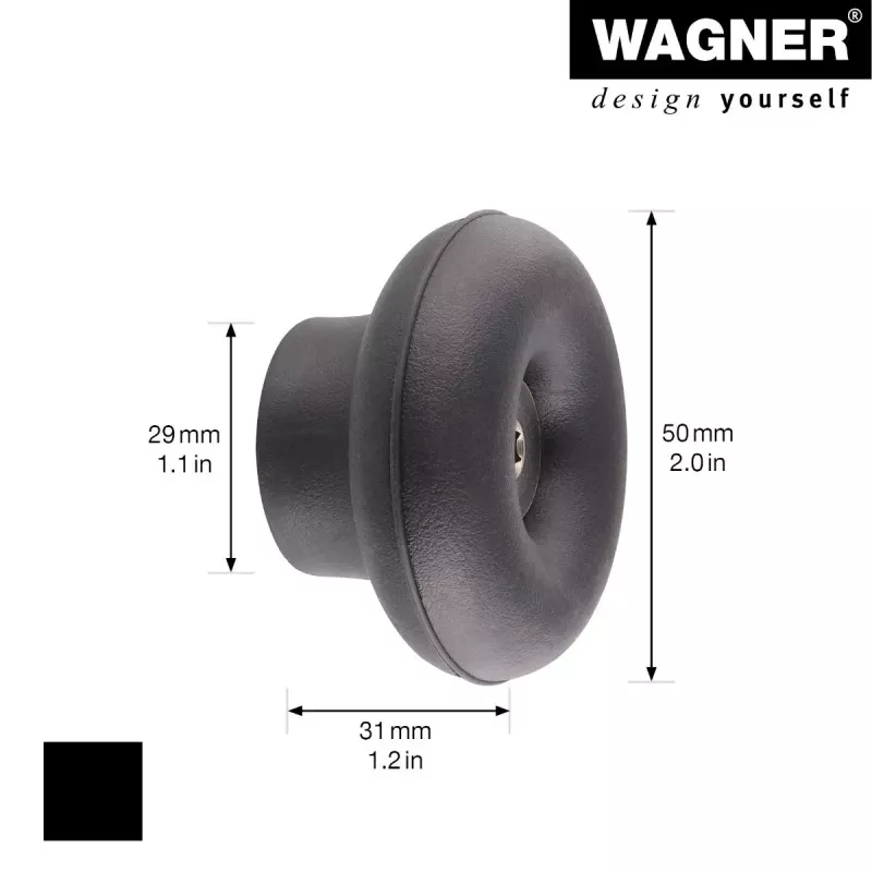 Wagner Design Yourself DOT Perchero GH 0202, 1 gancho, Negro 17020221