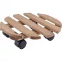 WAGNER Multiroller Country Palisandro Rodante redondo para plantas, madera maciza de palisandro, 300 mm, 100 kg 20018301