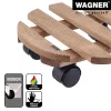 WAGNER Multiroller Country Palisandro Rodante redondo para plantas, madera maciza de palisandro, 300 mm, 100 kg 20018301