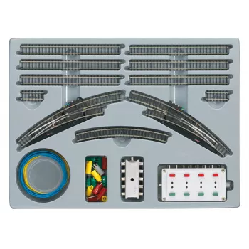 Märklin 08193 set de ampliación de vías de estación T2, escala Z (1:220), vía de alpaca