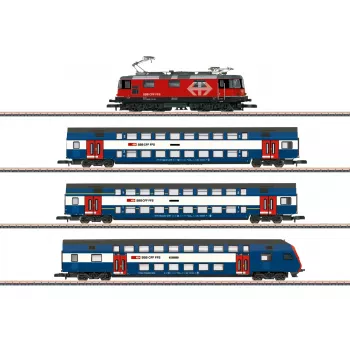 Märklin 81195 Z set de tren a escala - S-Bahn de Zúrich locomotora eléctrica SBB y coches de dos pisos