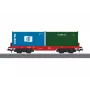 Märklin 44700 H0 vagón de mercancías cubierto de 2 ejes, DB marrón, época III-IV, enganches Relex, 115 mm