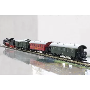 Märklin 81874 Z escala set de inicio tren de mercancías de vapor - BR 89.0, época III, 3 vagones, vía ovalada, analógico DC 081874