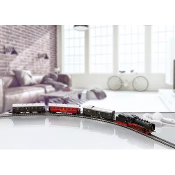 Märklin 81874 Z escala set de inicio tren de mercancías de vapor - BR 89.0, época III, 3 vagones, vía ovalada, analógico DC 081874