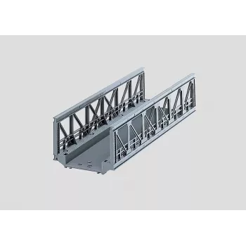 Märklin 074620 puente de celosía para trenes en miniatura H0 (1:87), gris, de una vía, 360 mm