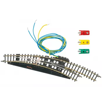 Märklin Z-Escala Desvío Curvo Electromagnético Derecho - Negro/Amarillo (8569)