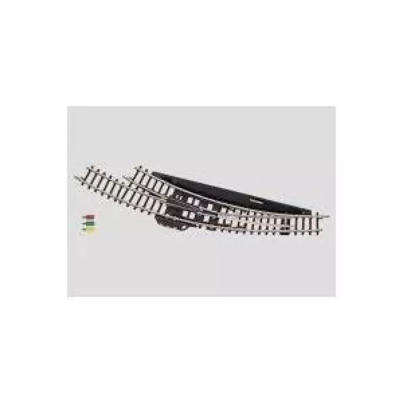 Märklin Z-Escala Desvío Curvo Electromagnético Derecho - Negro/Amarillo (8569)