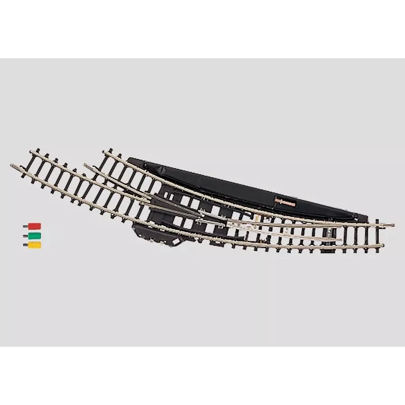 Märklin Z-Escala Desvío Curvo Electromagnético Derecho - Negro/Amarillo (8569)