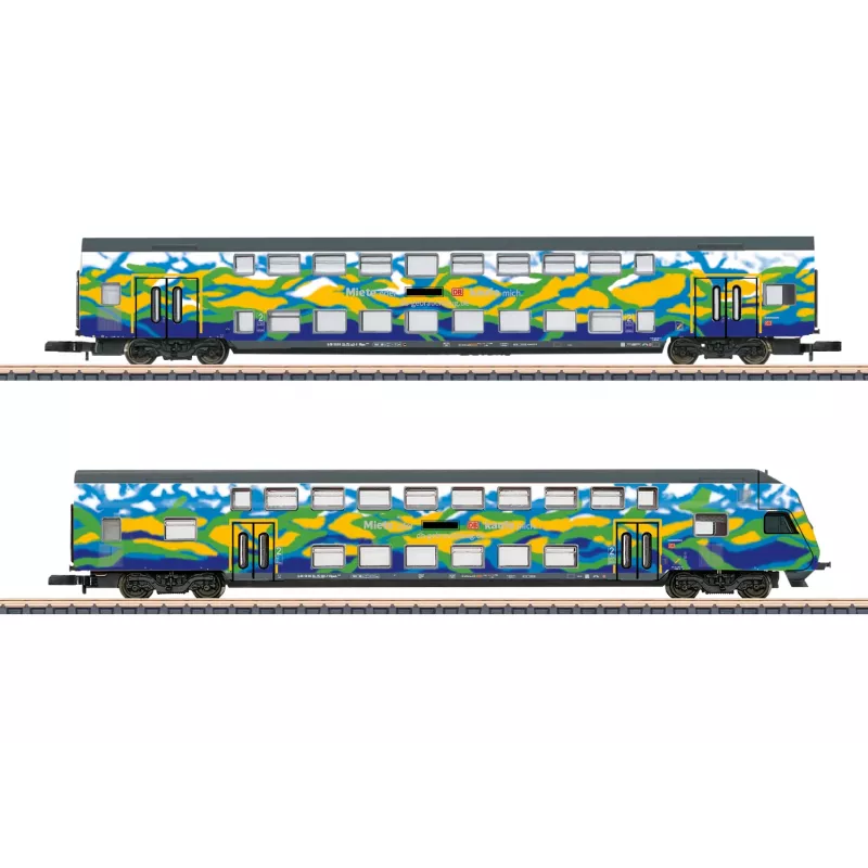 Märklin 87307 Z Set de Coches de Doble Piso Touristik 2 DB AG (1:220, 2 Coches)