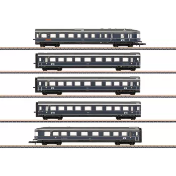 Märklin 087615 Z Escala Set de Coches 'Blauer Enzian' DB, MHI (Set de Tren de Pasajeros de 3 Piezas)