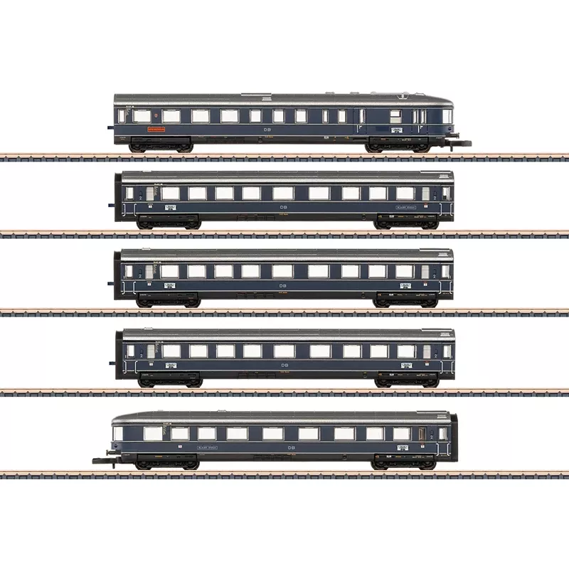 Märklin 087615 set de vagones Z Blauer Enzian DB, MHI (set de 3 coches de viajeros)