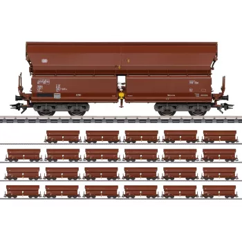 Märklin 000730 H0 Set de 24 Piezas Vagones de Techo Corredizo Tals 968 DB Época IV AC