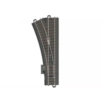 Märklin H0 Vía C Desvío Izquierdo 188,3 mm con Cuerpo de Balasto Integrado, 24,3° 24611