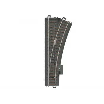 Märklin H0 Vía C Desvío Derecho 188,3 mm con Balasto (24612)