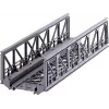 Märklin 07262 Puente de celosía para maquetas ferroviarias HO – Kit de plástico gris para puente de una vía, longitud 360 mm