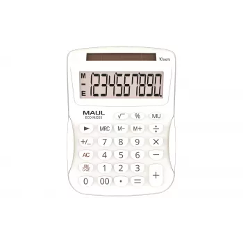 MAUL ECO MJ 555 Calculadora de sobremesa blanca 12 dígitos Dual Power 7263502