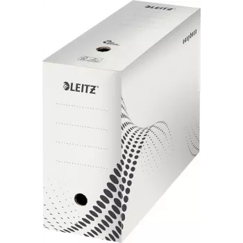 LEITZ easyboxx Caja de archivo blanca 150 mm de ancho interior, pack de 25, cartón ondulado reciclado
