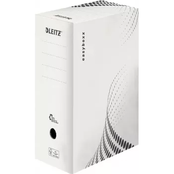 LEITZ easyboxx Caja de archivo blanca 150 mm de ancho interior, pack de 25, cartón ondulado reciclado