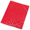 LEITZ WOW carpeta de documentos con gomas A4, cartón plastificado con PP, rojo, gomas en las esquinas, 3 solapas interiores, capacidad 150 hojas 3982-00-26
