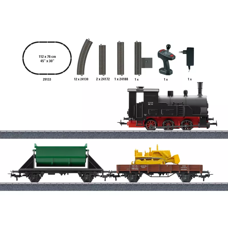 Märklin 29133 set de iniciación de tren de mercancías escala HO con funcionamiento a pilas y mando a distancia por infrarrojos